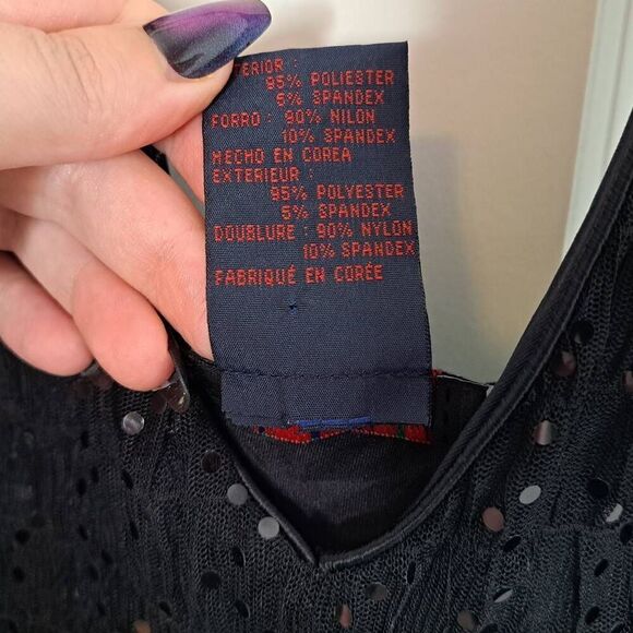 Ralph Lauren Double RRL Women's Vintage V Neck Sequins Sleeveless Dress Black si - Picture 6 of 6